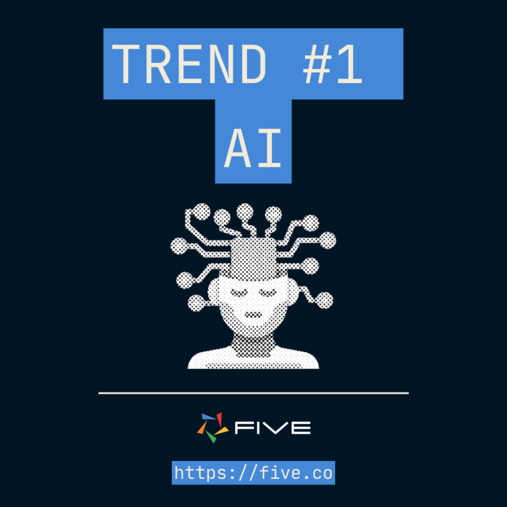 In Terms of Application Development Trends AI would be number 1