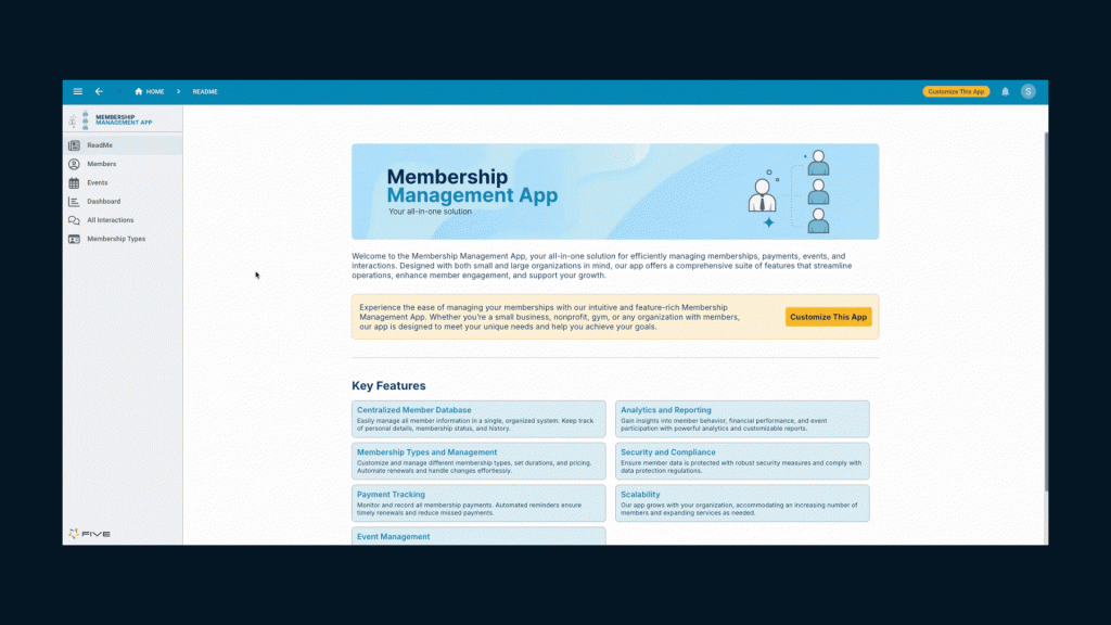 An example application built on a MySQL database using Five