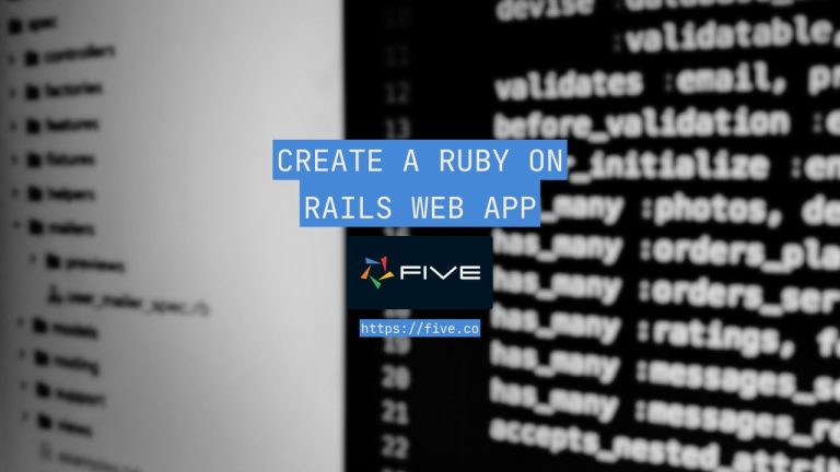 Create a Ruby on Rails Web App From Scratch