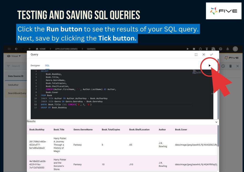 Five.Co - Testing and Saving SQL Queries